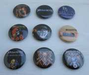 Lote de 9 pin badge Megadeth