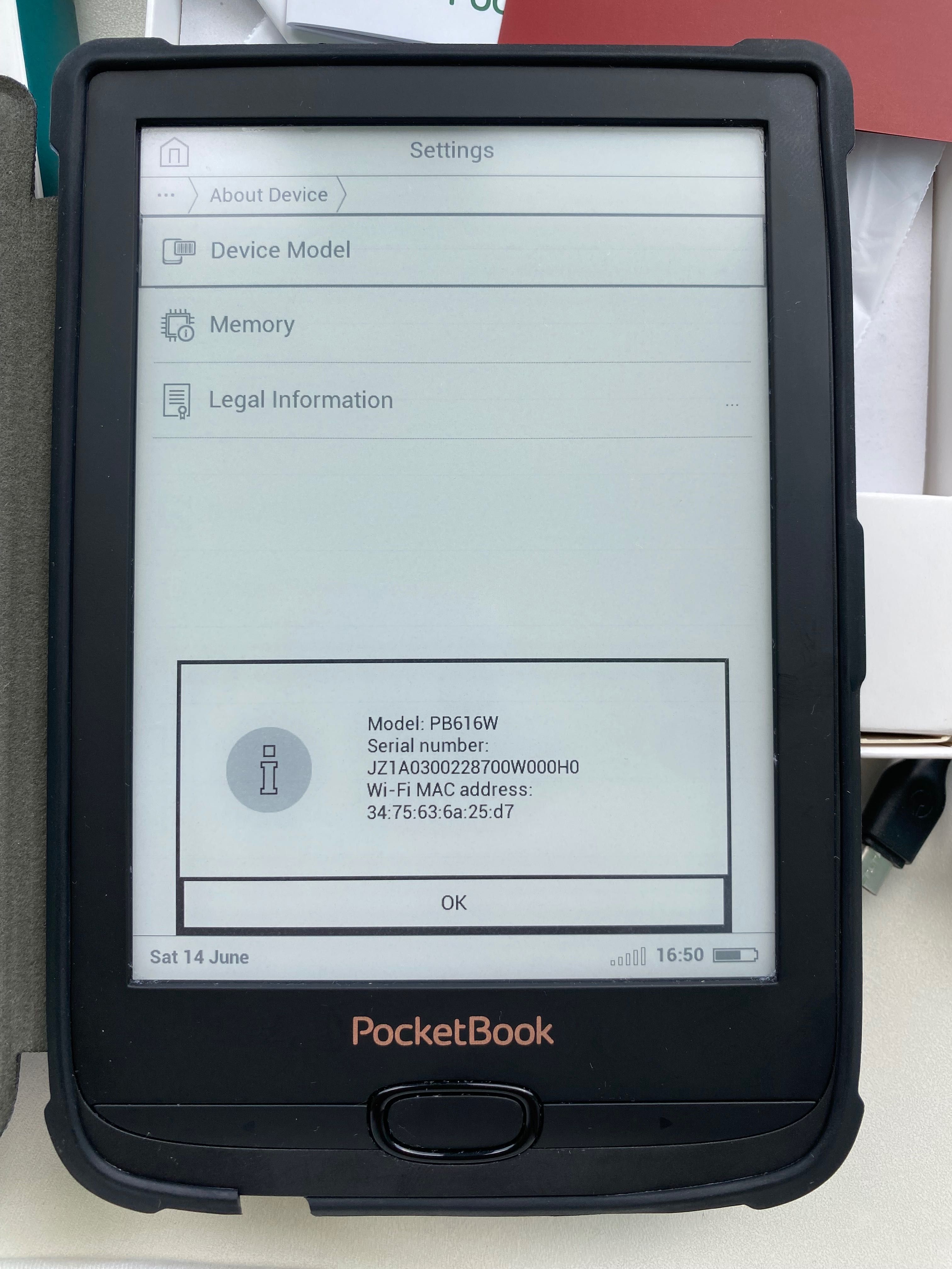 Електронна книга Pocketbook Basic Lux 2 Wi-Fi 6’’ дюймів підсвітка