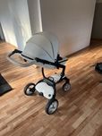 Wozek Mima Xari bialy gondola + spacerowka
