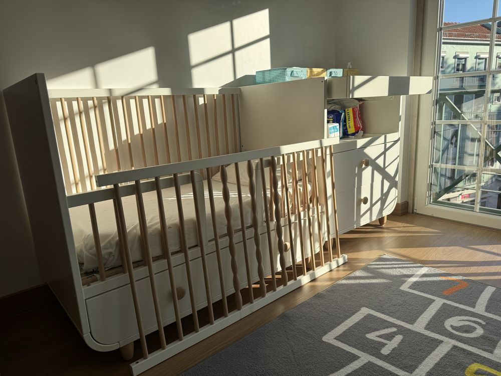 Cama berço bebé + trocador IKEA