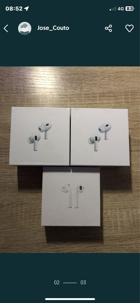 AirPods Pros ( 2 Pro 2 geração e 1 airpod