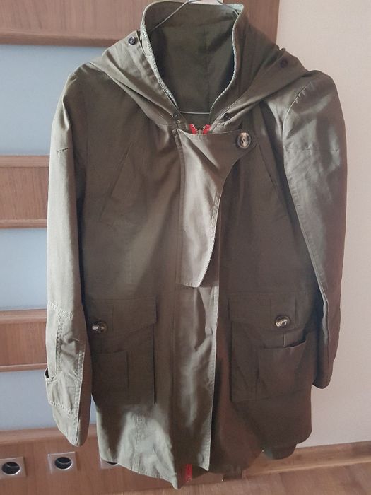 Kurtka parka khaki obszycie z jenota rozm. M