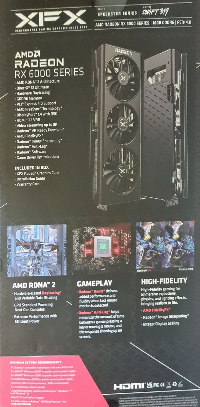 Placa gráfica XFX SWFT 319 AMD Radeon RX 6800 16GB GDDR6