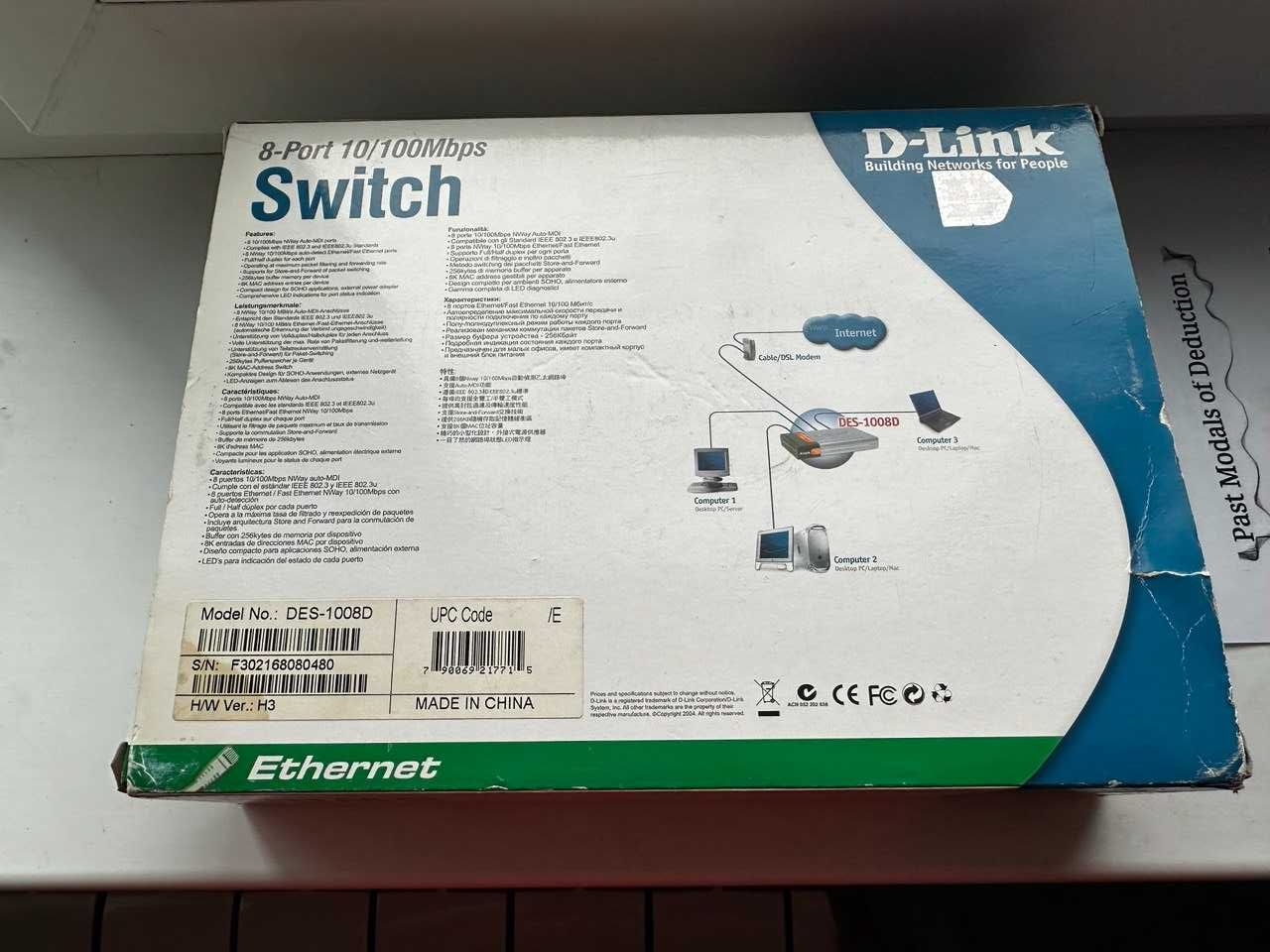 Коммутатор роутер свитч Switch D-Link DES-1008D