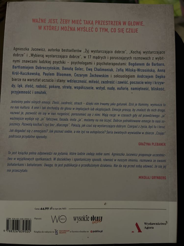 Czując, rozmowy o emocjach A. Jucewicz