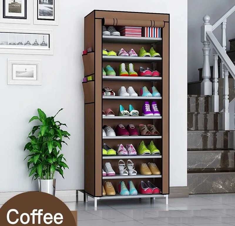Складна тканинна полиця-шафа на 9 полиць для взуття Shoe Cabinet