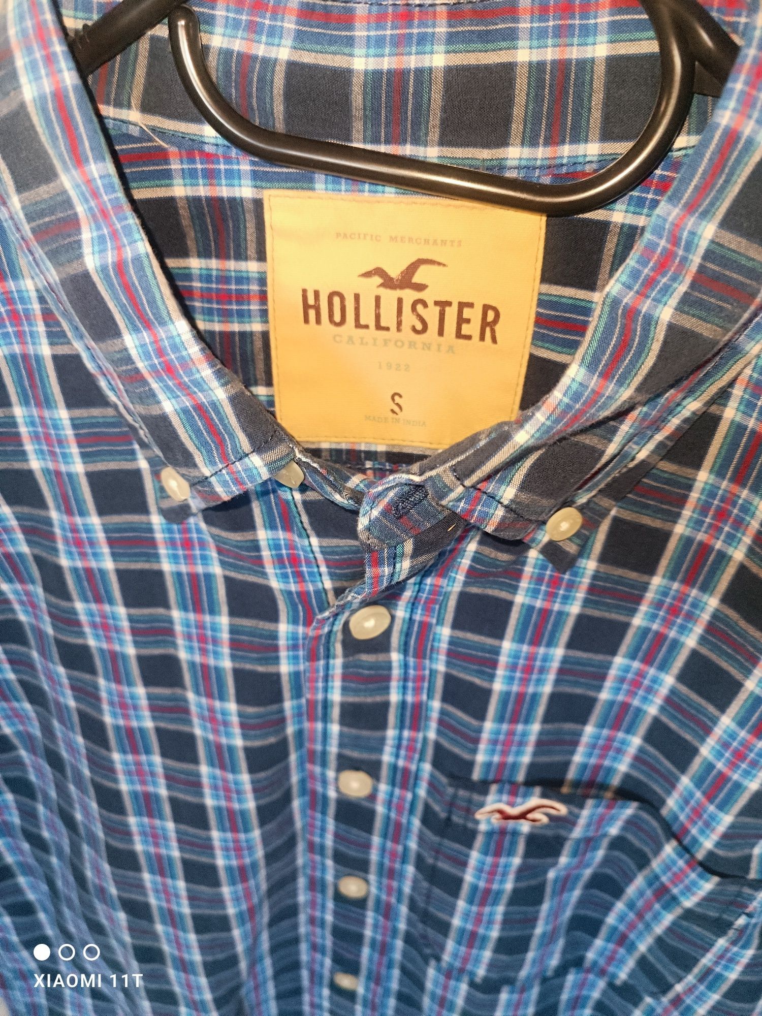 Koszula w kratę modny wzór dobra firma hollister roz . s/m