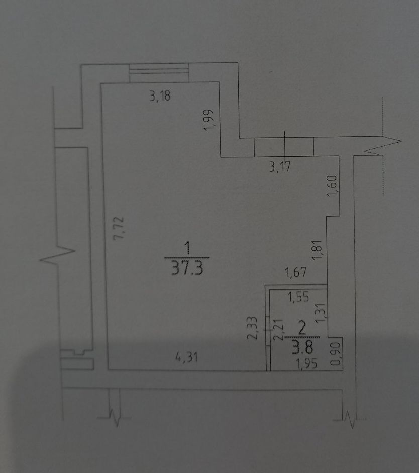 Продам комерційне приміщення в центрі міста! 41м2