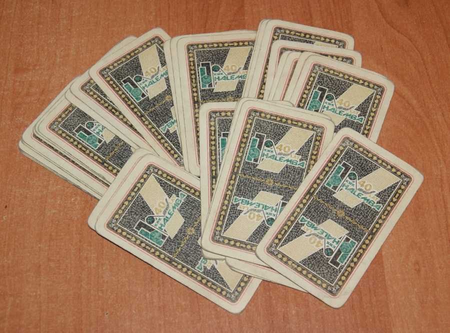 Stare karty KWK HALEMBA do gry talia 32 sztuki unikatowe PRL