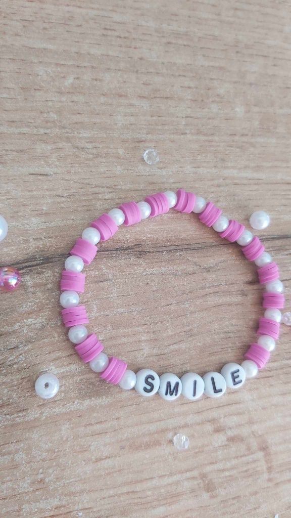 Bransoletka Clay beads Smile Handmade