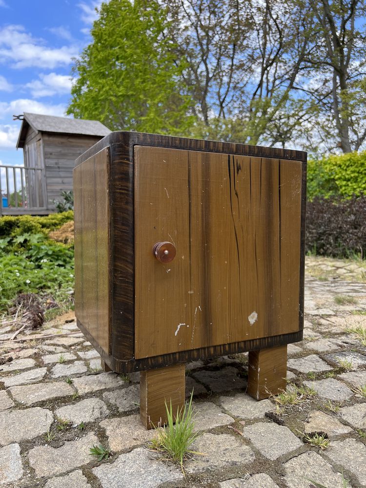 Szafka nocna PRL vintage retro stolik nocny