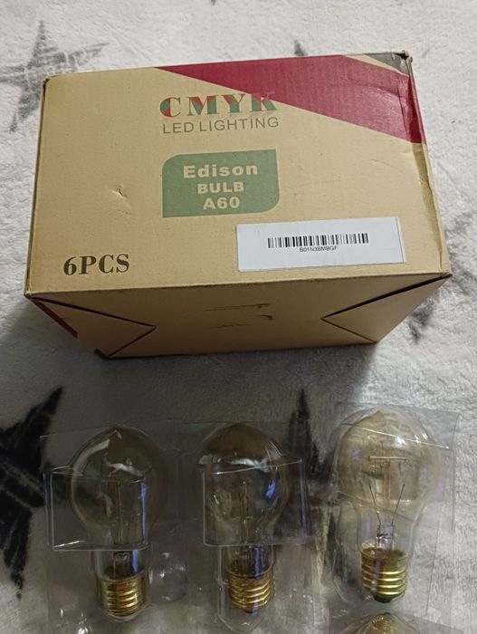 Żarówki Edison A60 zestaw 6szt
