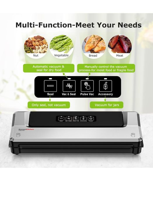 Pakowarka Próżniowa do Żywności, Funkcja 5 w 1, Utrzymuje Świeżość
