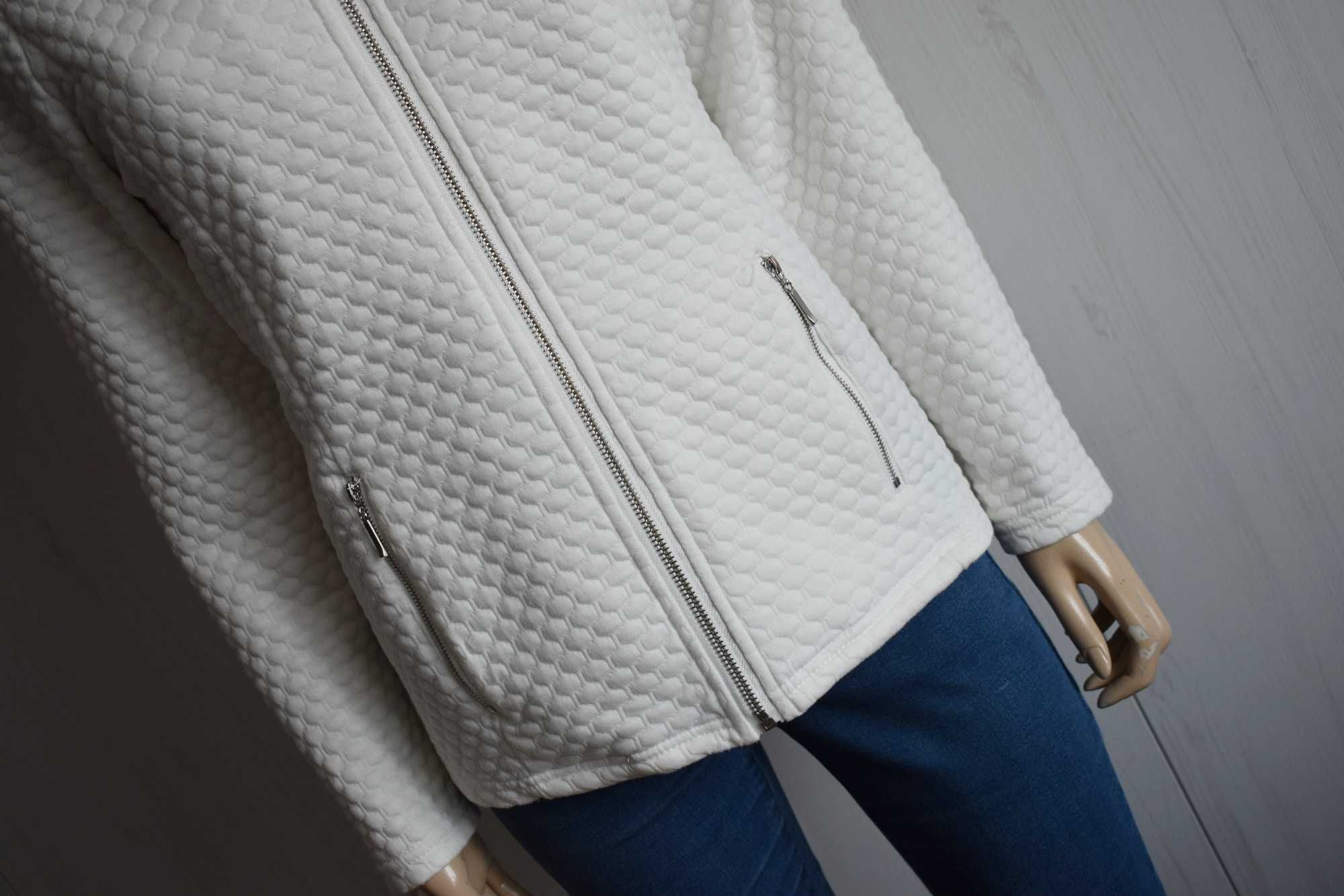 Bluza M 38 pikowana zasuwana blazer kurtka ramoneska rozpinana prosta