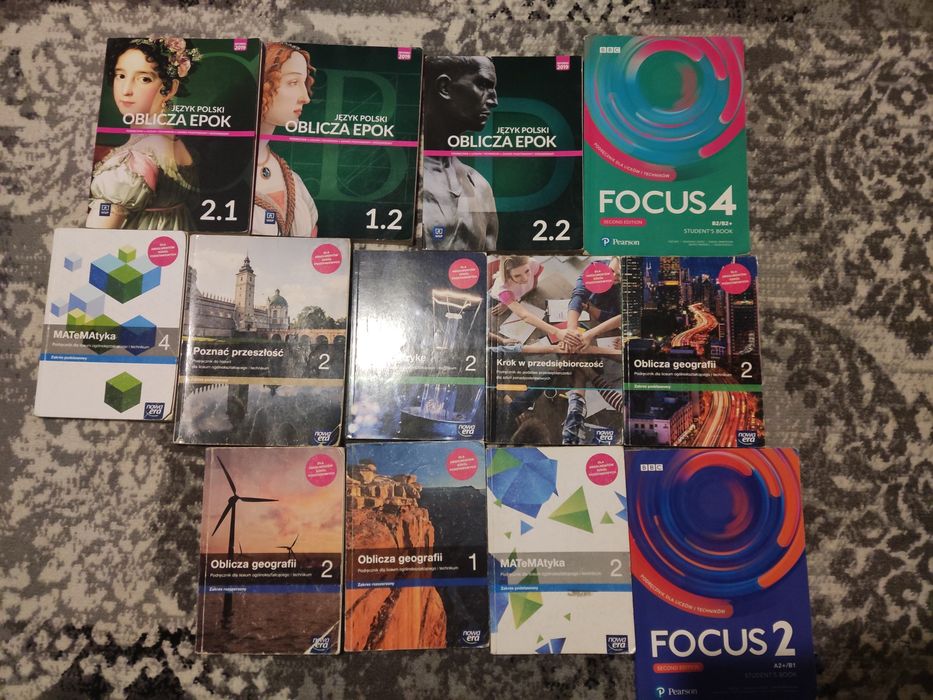 Książki do klasy 1, 2, 4 liceum i technikum
