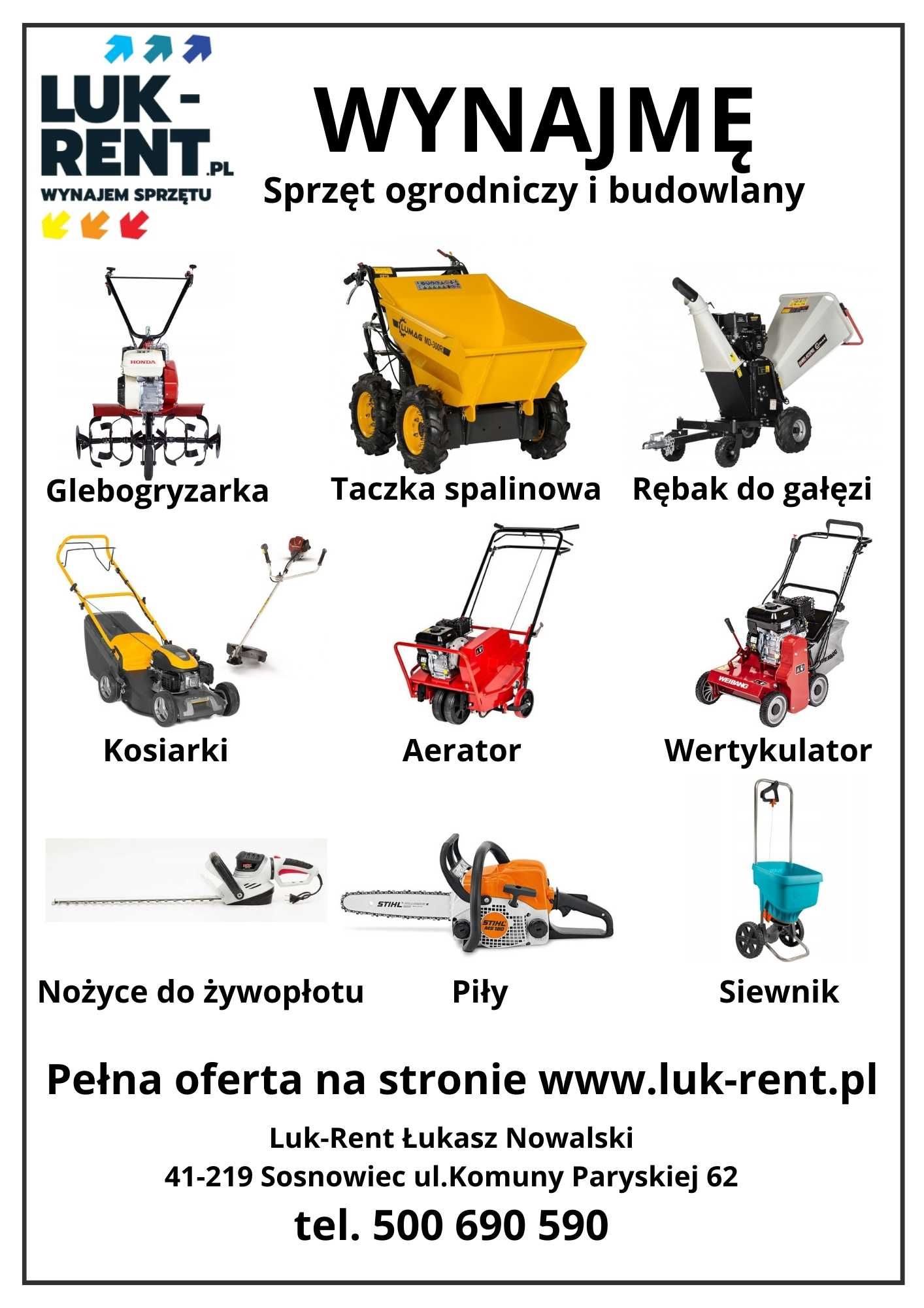 Wynajem Posypywarka do ziemi,piasku substratu, Piaskarka Sosnowiec
