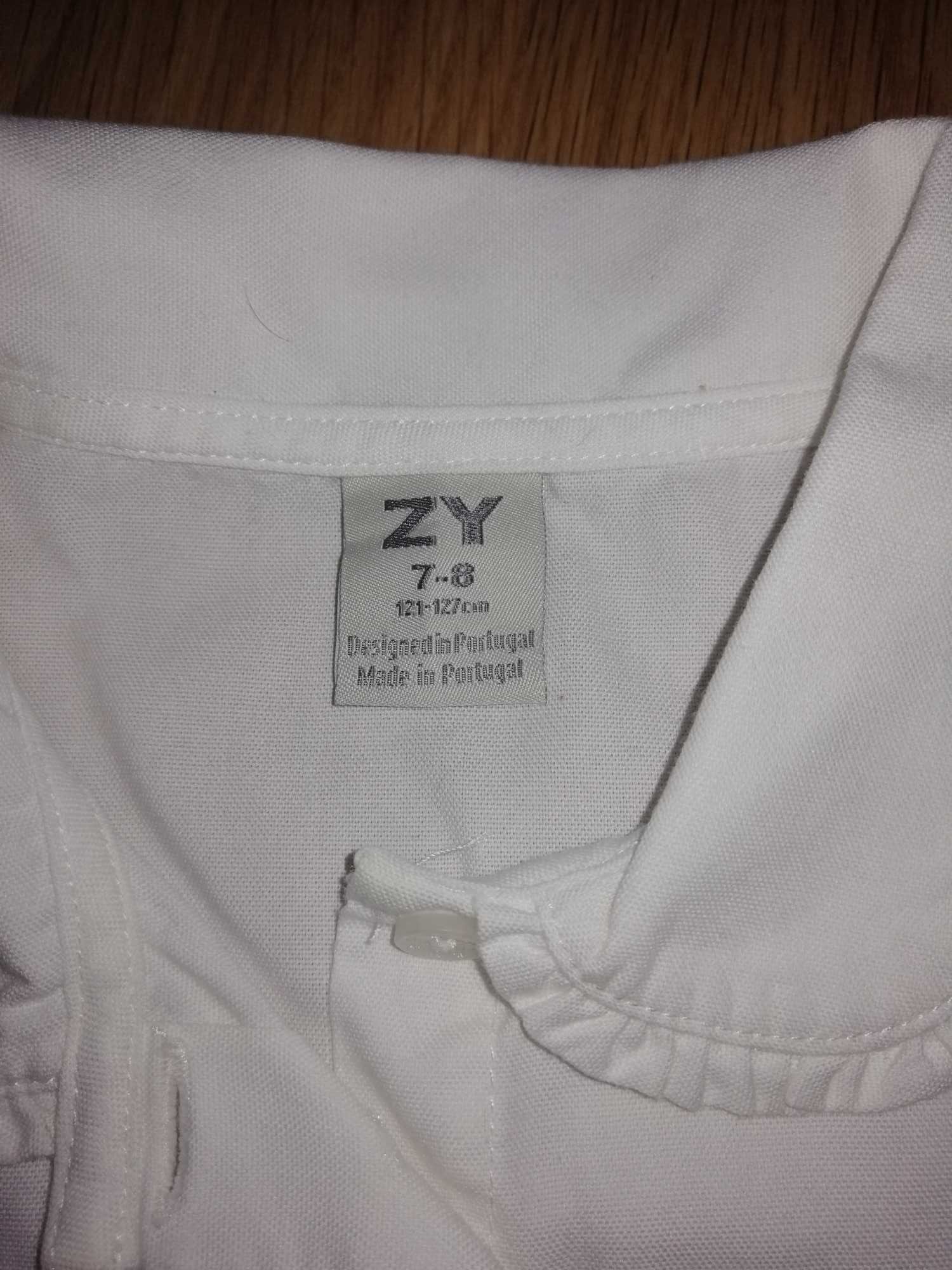 Camisa Criança Branca da Zippy: Tam 7-8 Anos (121-127cm)