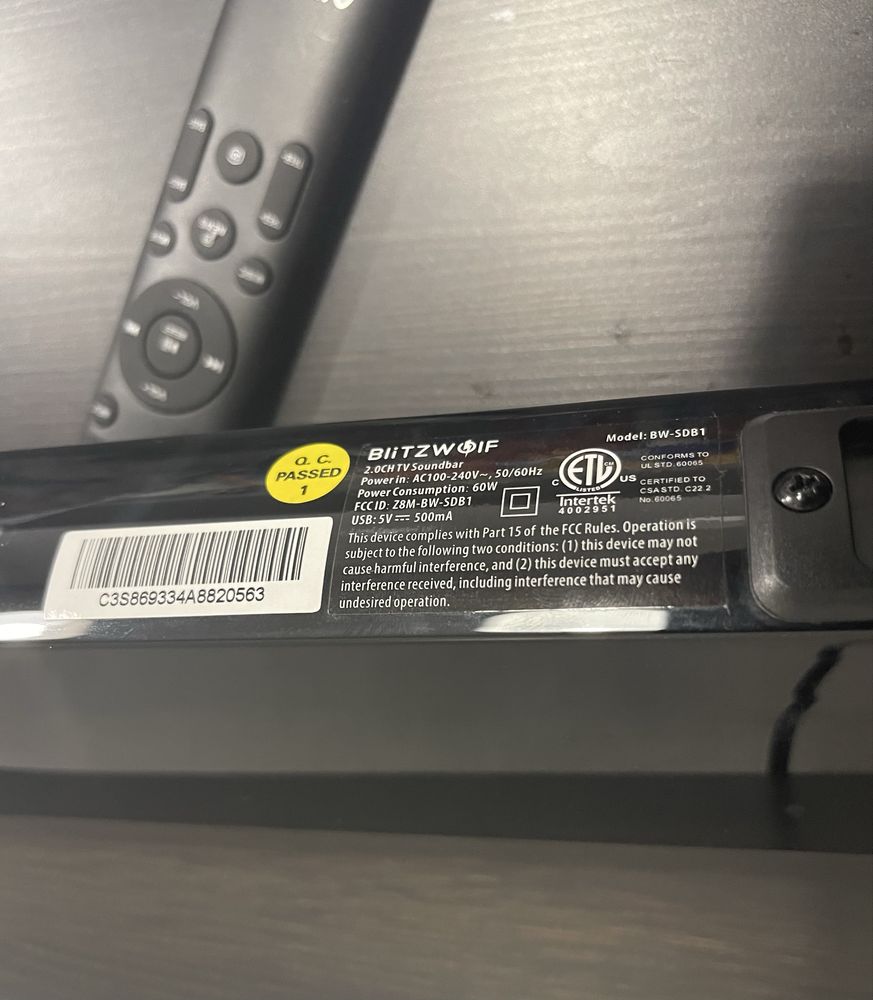 Soundbar Blitzwolf BW-SDB1 2.0ch 60W 90cm