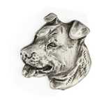 Amerykański Staffordshire terrier pin posrebrzony Art-Dog