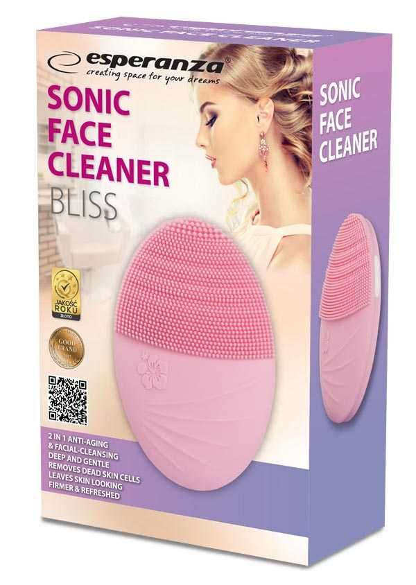 Myjka Soniczna do pielęgnacji twarzy Esperanza Bliss kolor: różowy