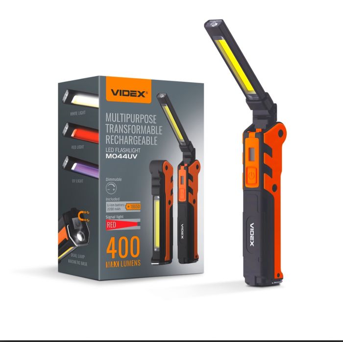 Портативний багатофункціональний ліхтарик VIDEX VLF-M044UV 400Lm 4000K