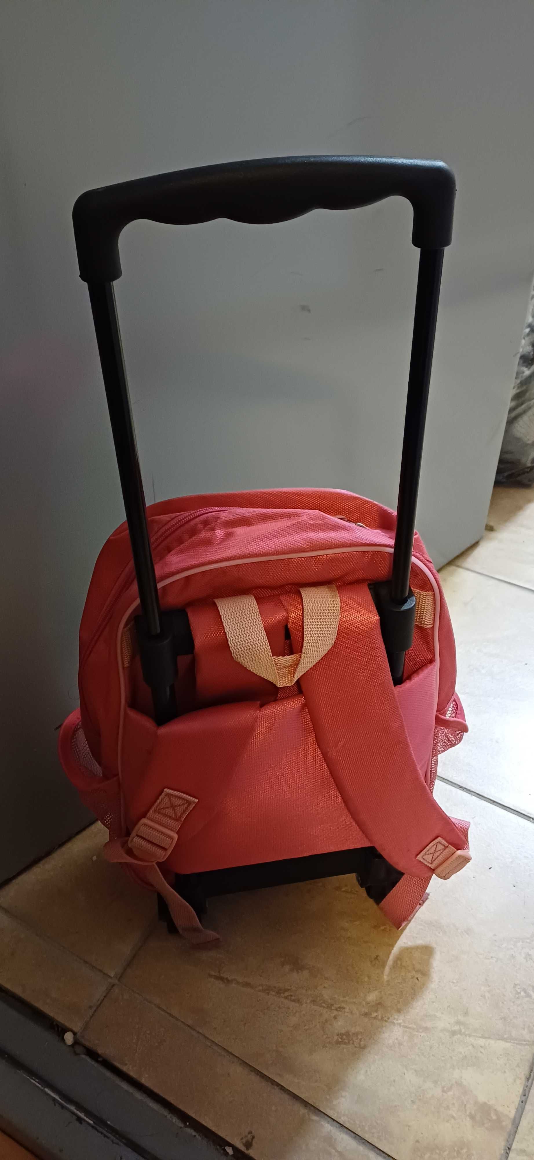 Walizka i plecak na kółkach dla dziewczynki