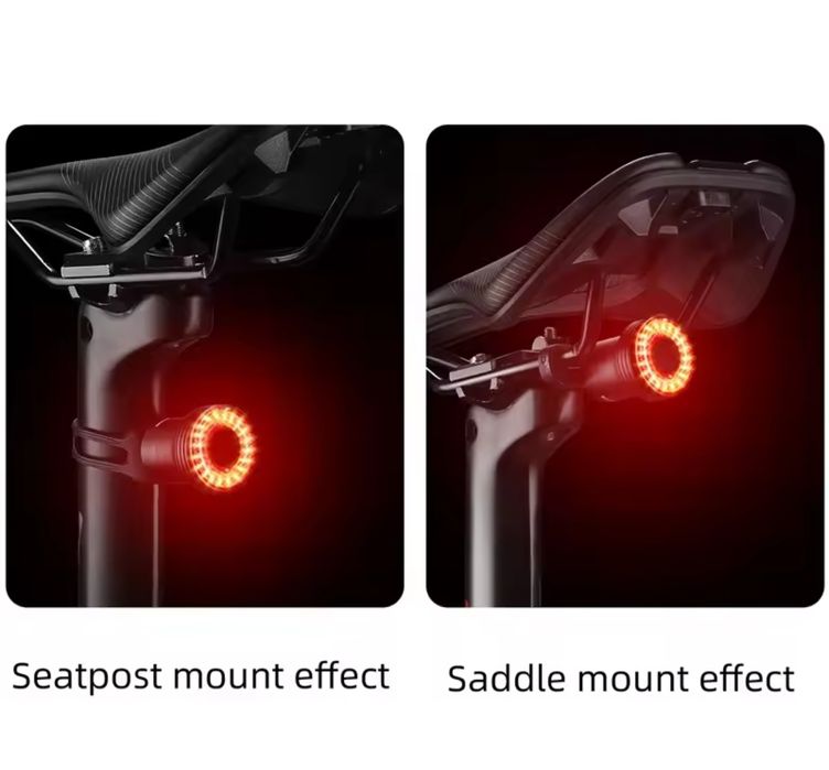 lampa rowerowa tylna WEST BIKING, auto wł + hamowanie, 400 mAh