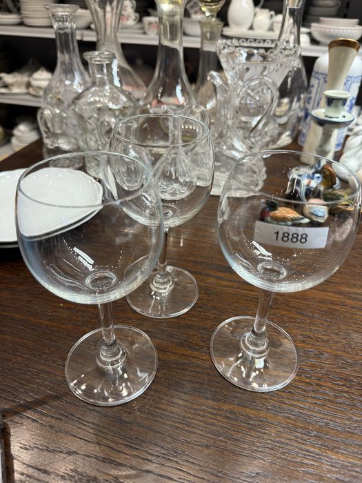 3 sztuki kieliszki do wina na nodze kieliszek szklany szklanka 1888