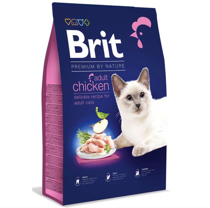 Brit Premium by Nature Cat Adult Chicken 8 кг - курка