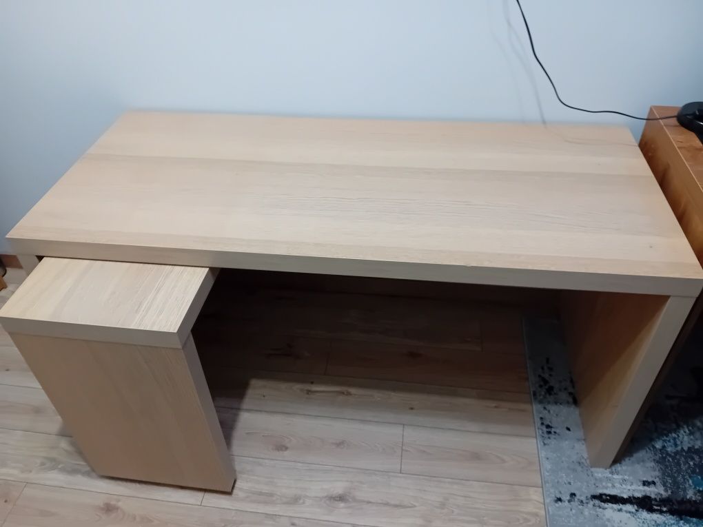 ikea MALM Biurko z wysuwanym blatem