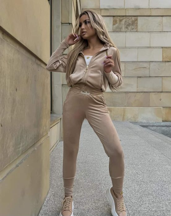 Dres La Monne Velvet Zips welurowy S 36 M 38 L 40 XL 42 bez negocjacji