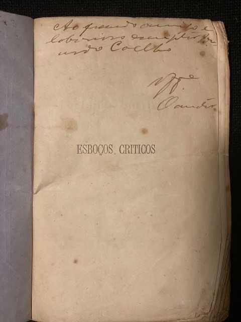 Livro Raro – Esboços Críticos – Autografado [1876]