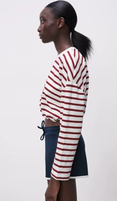 Zara кофта в полоску лонгслив свитер
