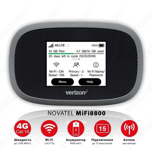 Модем/роутер 3G/4G/WiFi Novatel MiFi 8800L (MiFi8000) гарантія 12 міс