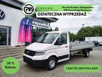 Volkswagen Crafter Skrzyniowy z pojedynczą kabiną 2.0 TDI 163 KM Tylny napęd 6M 4490 mm  Wyprzedaż! Od ręki! RWD!