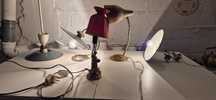 5sztuk Zabytkowa lampka nocna biurkowa  emalia prl retro loft industri
