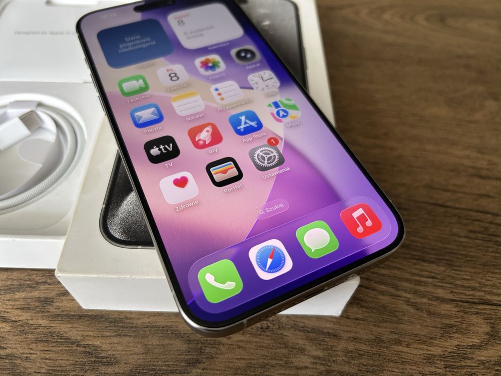 Iphone Aplle 15 Pro Max 256GB*Bat88%/Komplet/A3106/Szkło/Titanium!