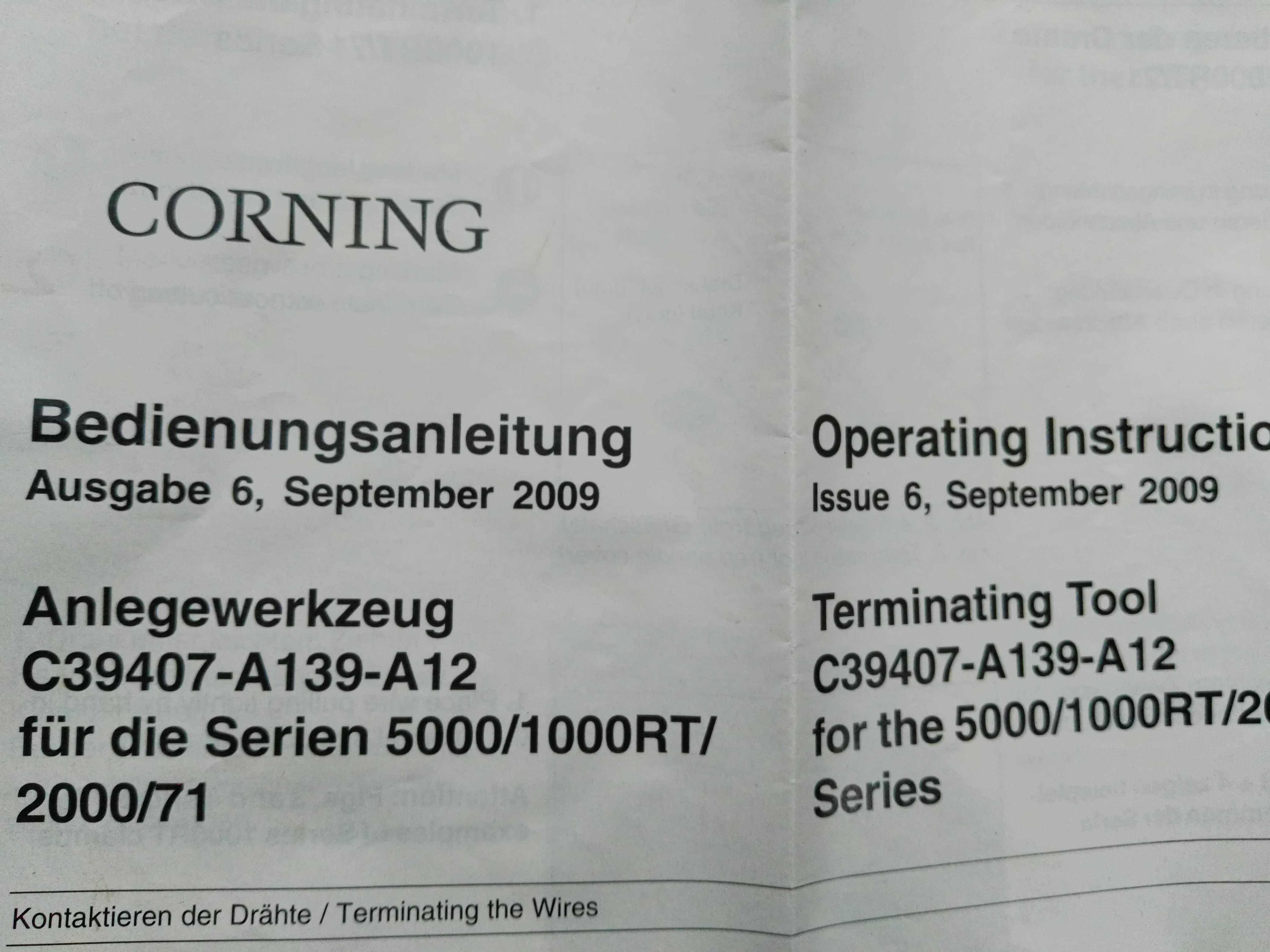 narzędzie uderzeniowe do aplikacji Corning C39407-A 139-A 12