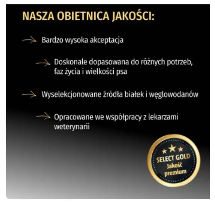 Karma select gold 125g wołowina z ryżem