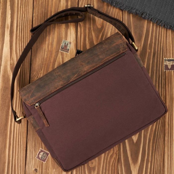 Brązowa torba studencka męska na ramię Paolo Peruzzi T-20-BR