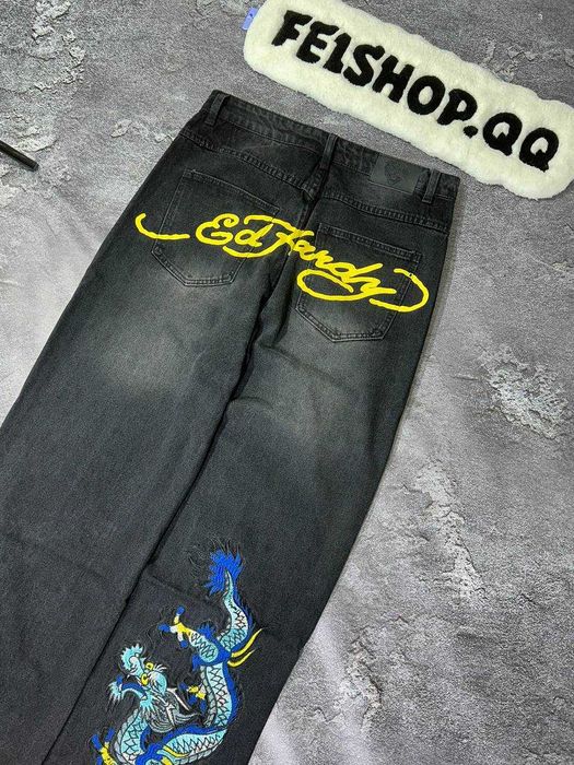 Штани Ed Hardy jeans rap джинси pants baggy y2k sk8 ед харді джинси