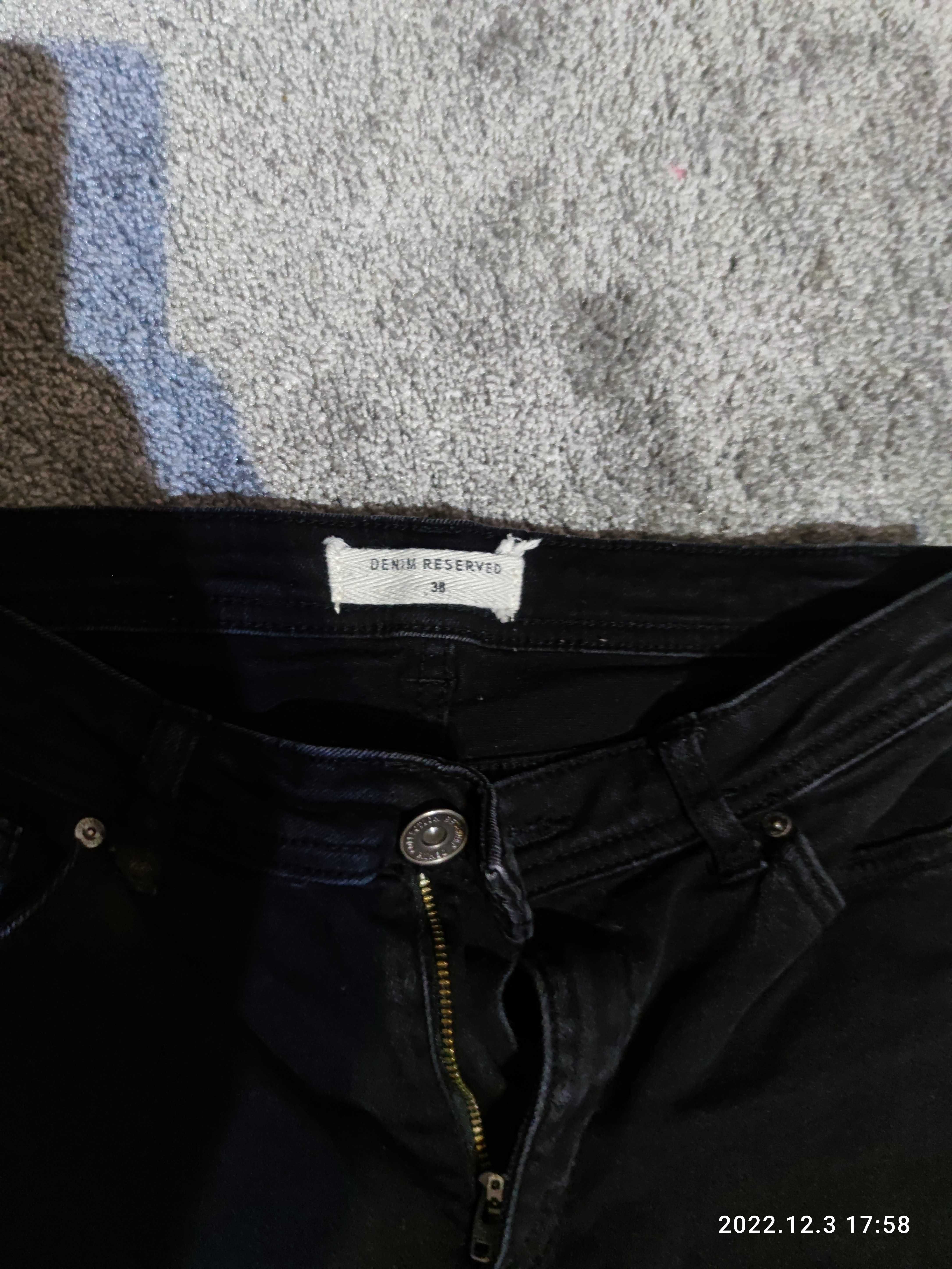 Reserved 38 spodnie jeansy czarne
