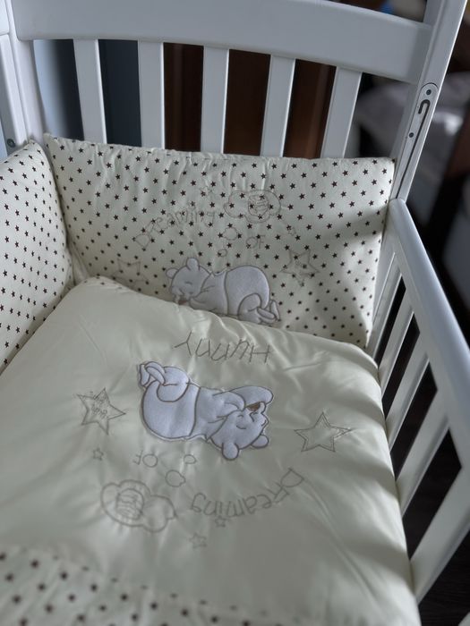 Набір в дитяче ліжечко новий підходить як для дівчинки та хлопчика