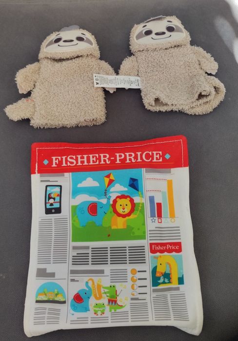 Zabawki Szeleszcząca gazetka i skarpetki niemowlęce Fischer Price