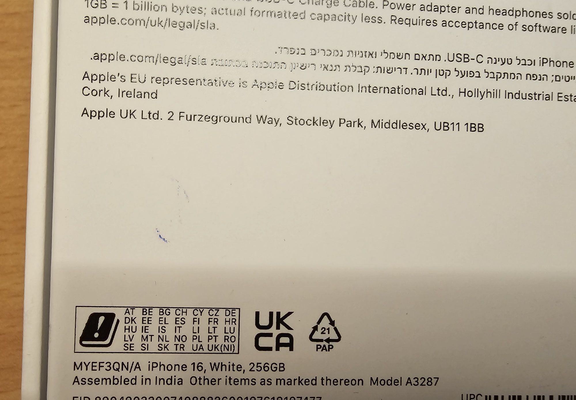 iPhone 16 White 256 GB - Nowy! Bez Sim Locka!