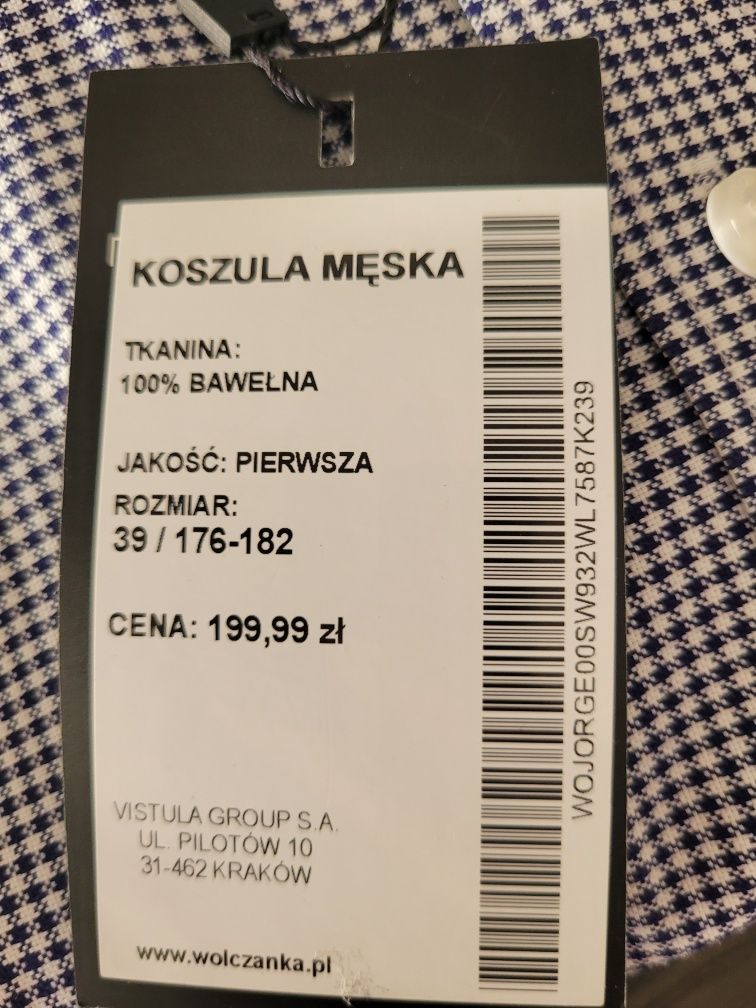 Koszula męska Wólczanka 39