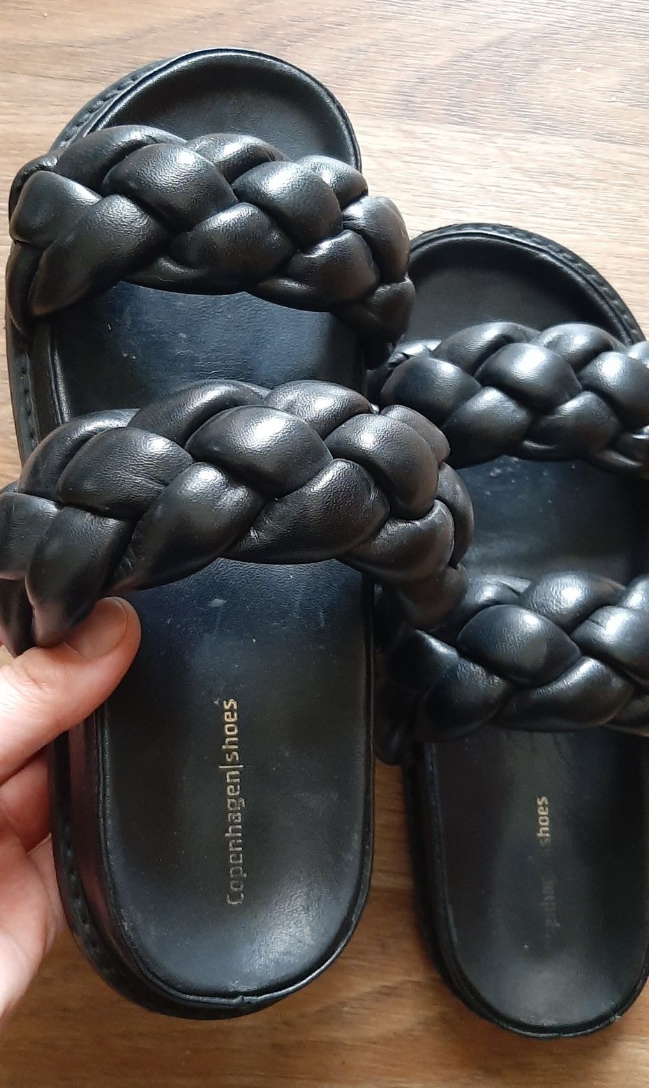 Кожание шлепки шлепанци Copengagen Shoes