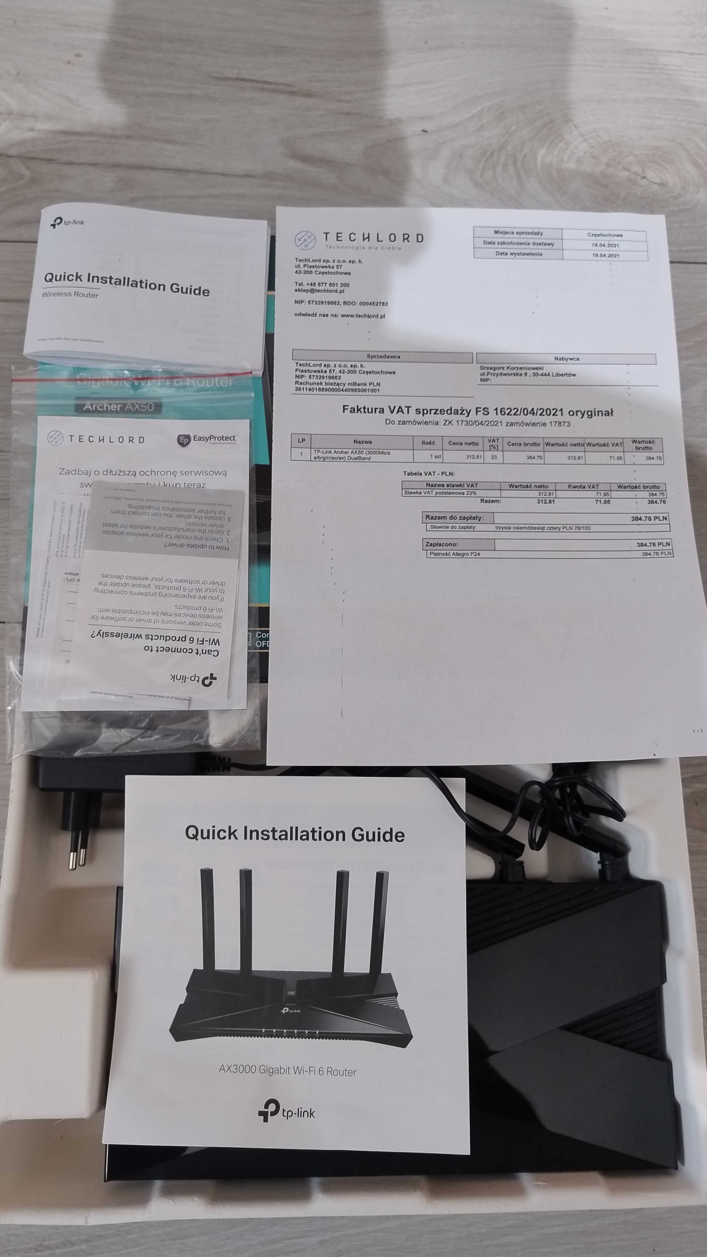 Router TP-LINK Archer AX50 2.4 / 5 GHz (DualBand) WI-FI 6