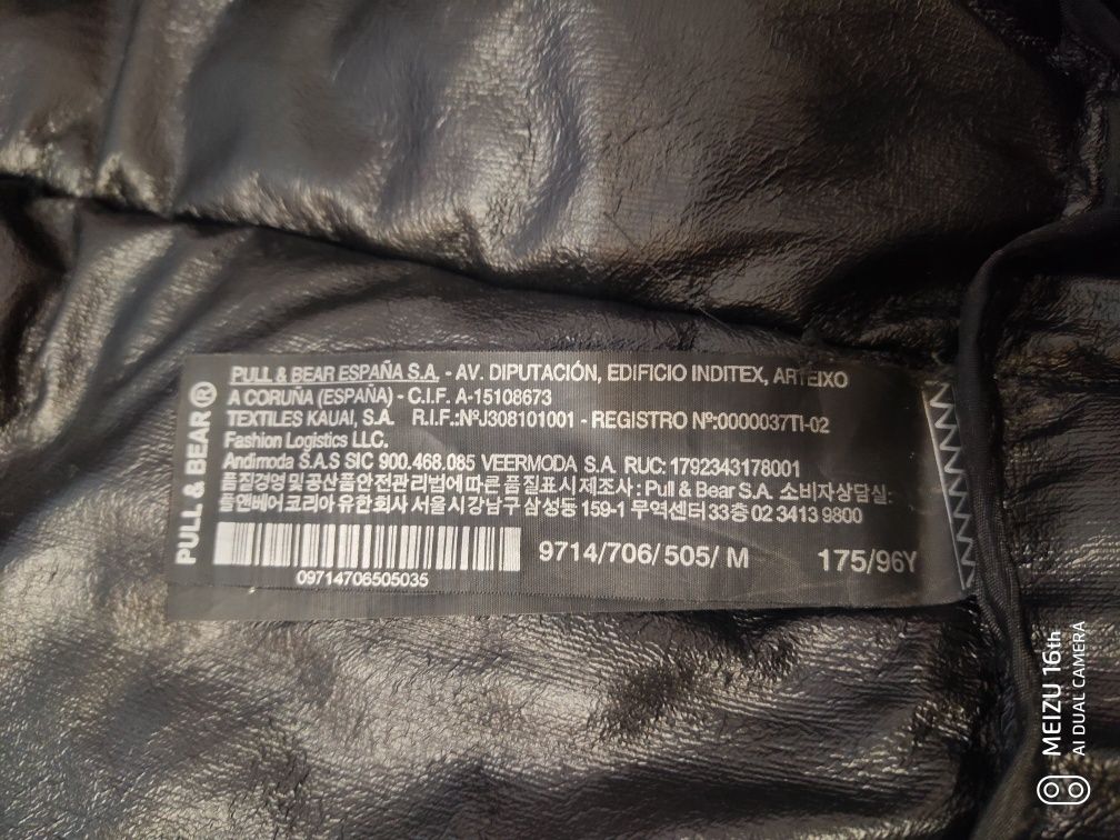 PULL&BEAR пуховик оверсайз мужская куртка зимняя парка