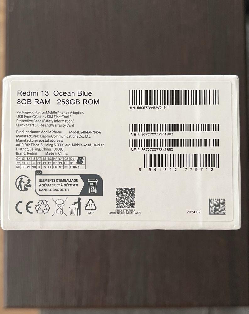 REDMI 13 8/256 OCEAN BLUE (смартфон редми xiaomi сяоми)
